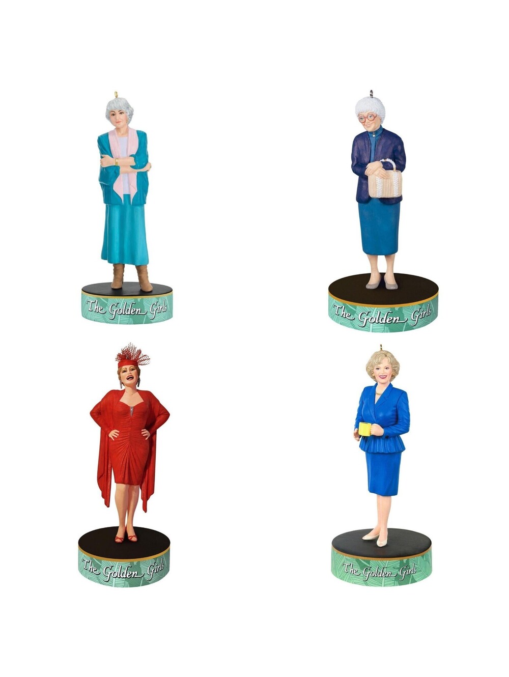 Complete set of Golden Girls Hallmark Ornaments Dorothy Blanche Rose NIB NEW